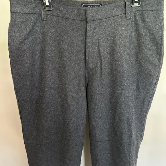 21 Men Gray Wool Blend Dress Pants XL Lined Elastic Cuff Business Casual - Picture 3 of 11